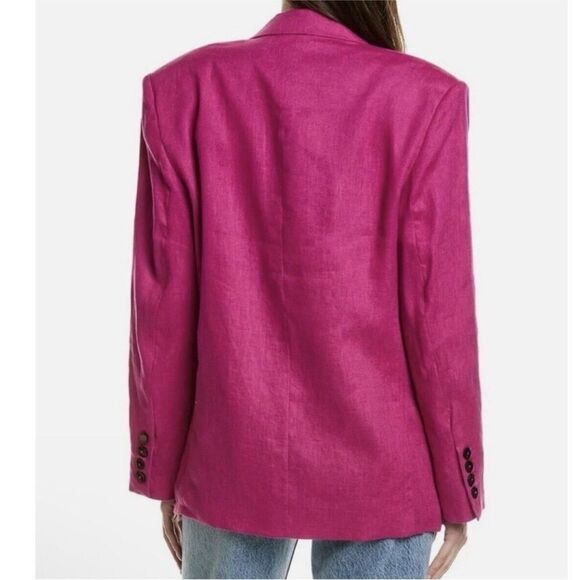 Farm Rio Jackets & Coats Farm Rio Pink Peony Oversized Blazer Medium $250 - Picture 2 of 5